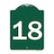 Signmission Designer Series Sign-Sign W/ Number 18, Green & White Aluminum Sign, 18" x 24", GW-1824-22904 A-DES-GW-1824-22904 - alternate 1